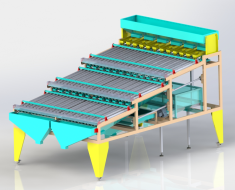 Máy lựa nhân điều  6,8,12 rãnh 3 tầng